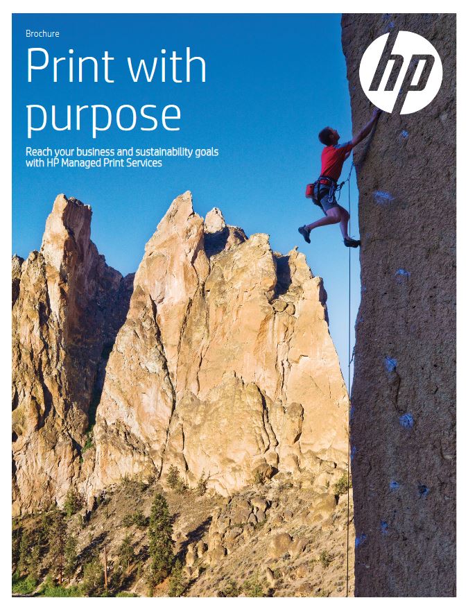 HP Print With Purpose MPS Brochure Cover, HP, Hewlett Packard, XBS Digital, Kentucky, KY, Konica Minolta, IT, Copier, Printer, MFP, Network, VOIP, HP, Xerox